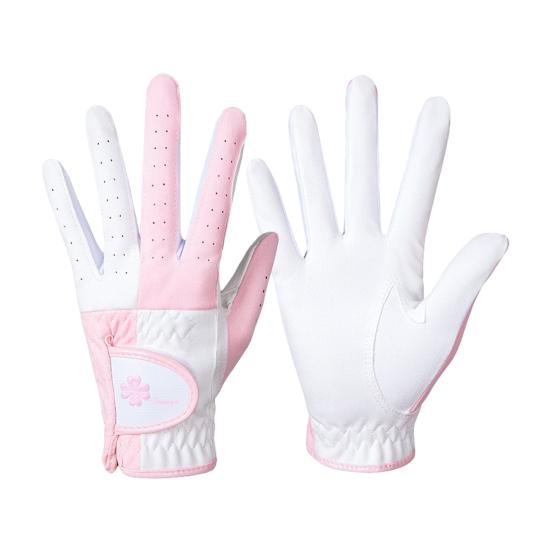 1 para rękawic golfowych z taśmą mocującą Odporne na zużycie antypoślizgowe, oddychające, elastyczne rękawice odprowadzające wilgoć Artykuły sportowe