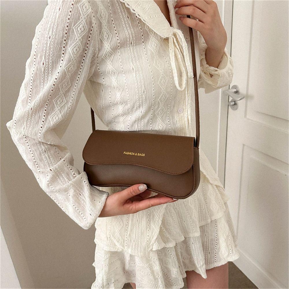 Mode Femme Élégant Premium PU Cuir Sac à Bandoulière Voyage Sortie Sac Sling Sac à Main Bandoulière Pochette Couleur Unie Élégante