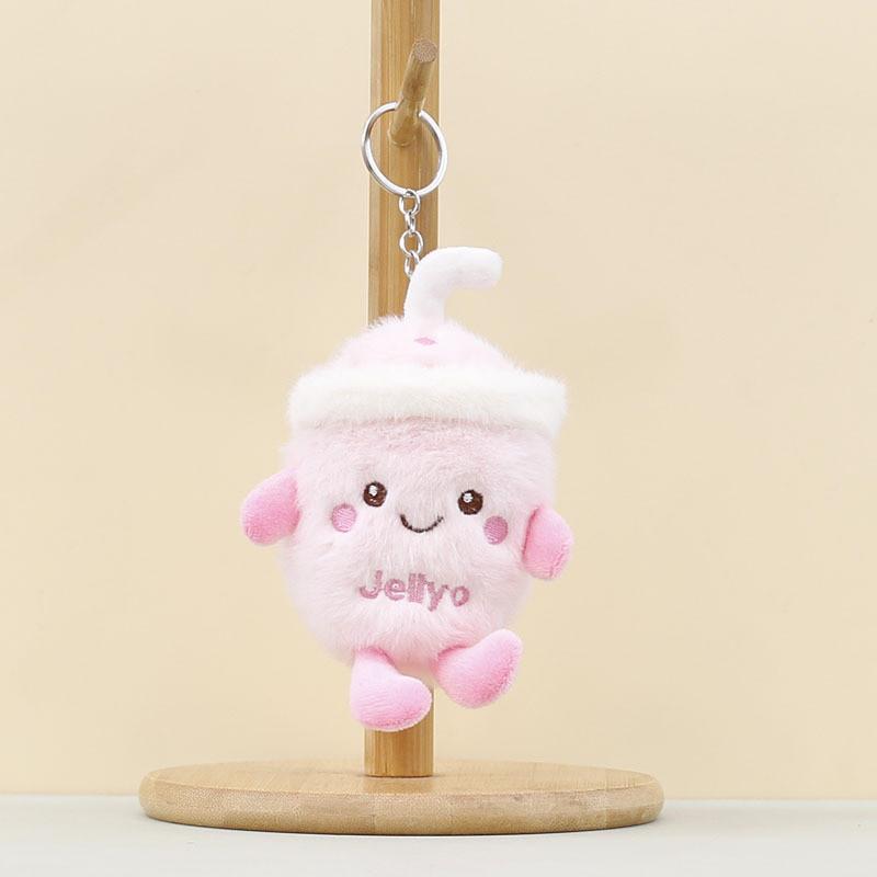 

Plush Milk Tea Cup Keychain With Cute Cartoon Design For Bag Decor And Gift Ideas рожевий