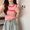 Dámské letní tílka Y2K bez rukávů v korejském stylu s krátkým rukávem