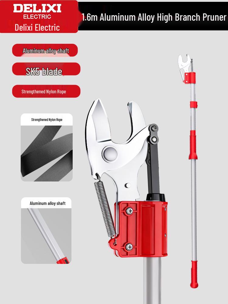 Delixi Telescopic Tree Pruner Shears - High-Altitude Branch Cutter