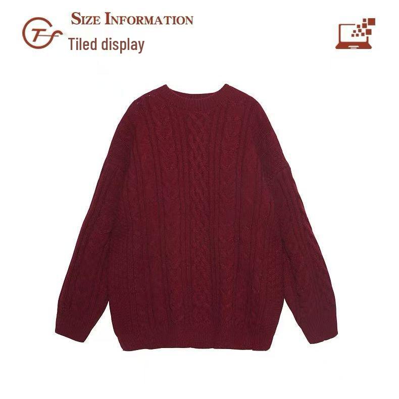 2025 Trendy Korean Couple Sweaters: Autumn/Winter Loose Knit Round Neck for Men & Women, French Style, Hot on Instagram