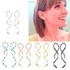 Spiral Threader Earrings Spiral Earrings Spiral Line Earrings Spiral Ear Line Stainless Steel Material Dangling Earrings