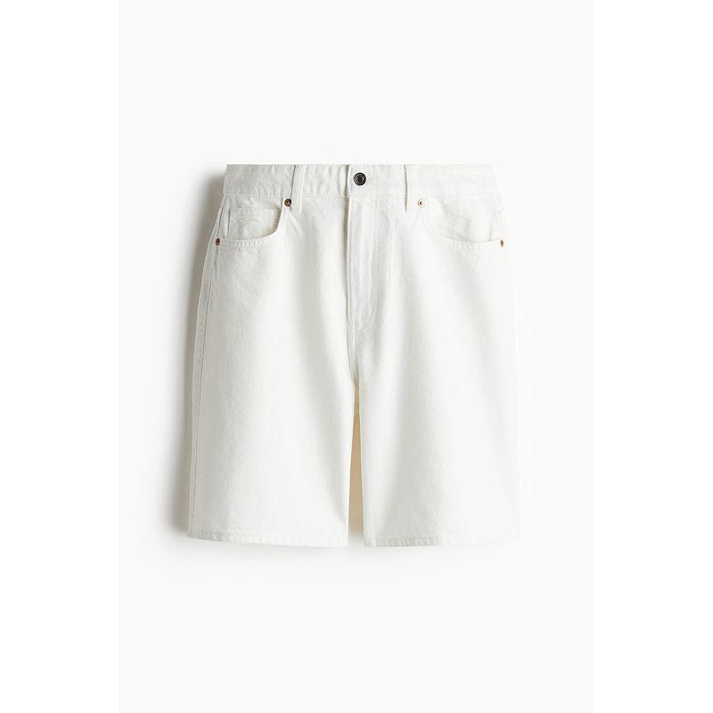 

HM Women s Jeans 2025 Summer New Straight American Style Fifth Jeans Bermuda Shorts 1273974 White 160/72