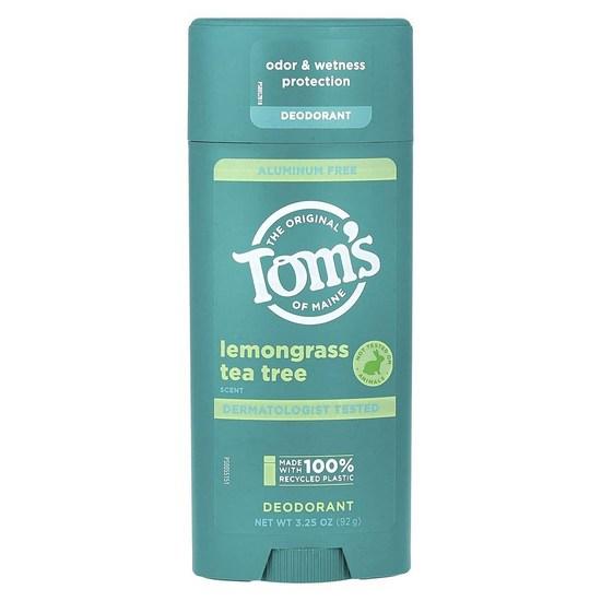 Tom's of Maine Deodorant Aluminum Free Lemongrass Tea Tree Fragrance