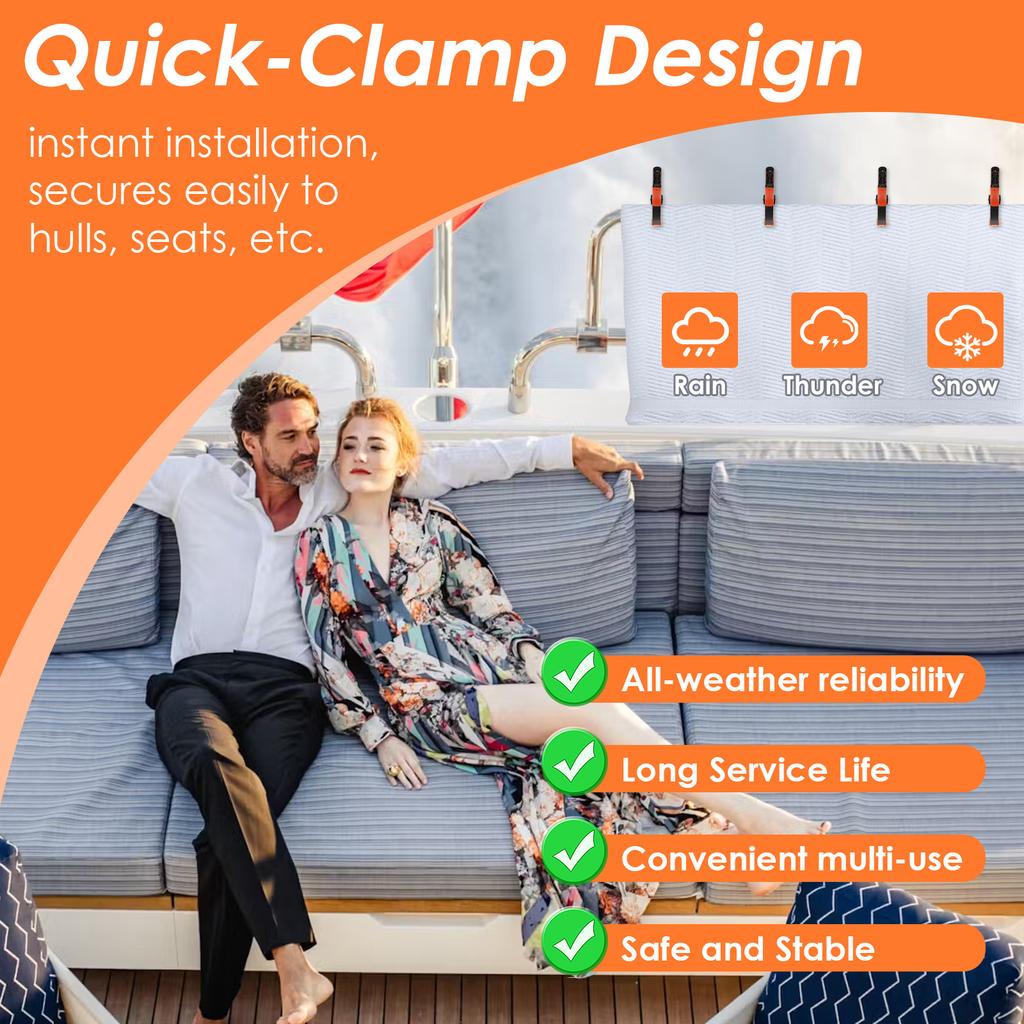 10Pcs 6 Inch Heavy Duty Spring Clamps TPR Nylon High Clamping Force Woodworking Clamps Backdrop Clips for Boat Chairs Fishing