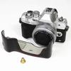 For Olympus OM-D E-M10 Mark IV Camera Case Leather Bottom Case Easy To Replace Battery