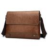 New soft leather men's bag men's briefcase men's business shoulder bag horizontal messenger bag trendy file backpack