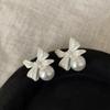 French Retro Pearl Bow Stud Earrings Female Personality Sweet Exquisite Fashion Elegant Trend Versatile Earrings