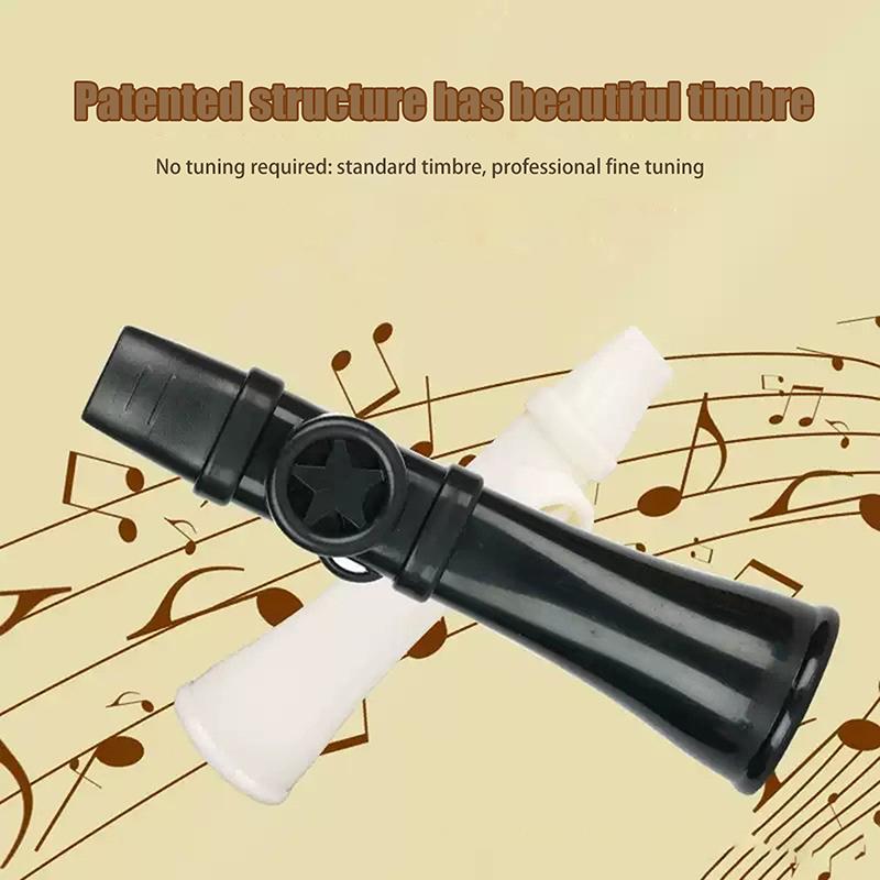 Tragbare ABS Kazoo Flöte mit Lanyard Leicht zu erlernende Musikinstrumente Britische Lustige Musikalische Pfeife Spielzeug Jungen Mädchen Geschenk