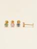 Minimalpiercing [0.8Mm] 14K Internal Moissanite Diamond Shining Labret Piercing Earrings