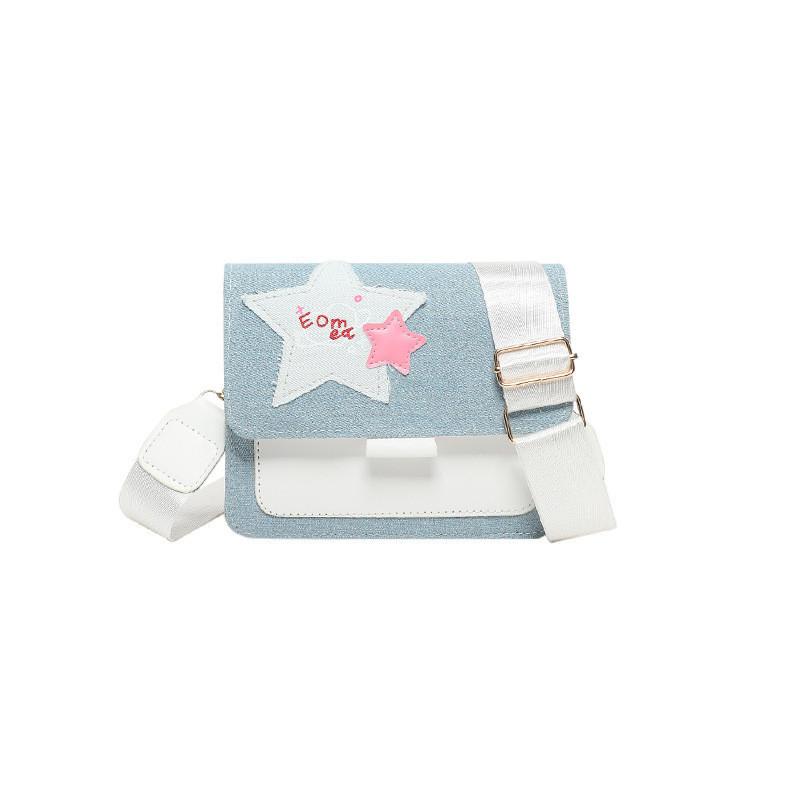 Stylish Summer Patchwork Women's Bag 2024 Trendy Denim Star Crossbody Shoulder Bag