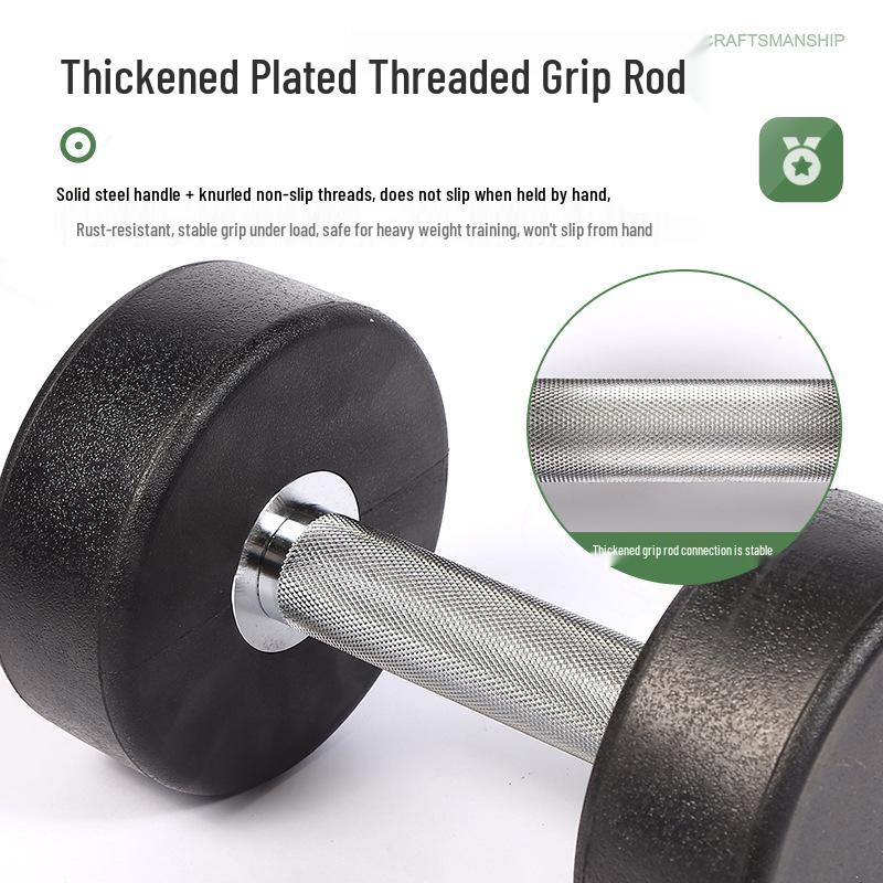 Non-Slip Rubber-Coated Cast Iron Dumbbell for Gym & Home Training