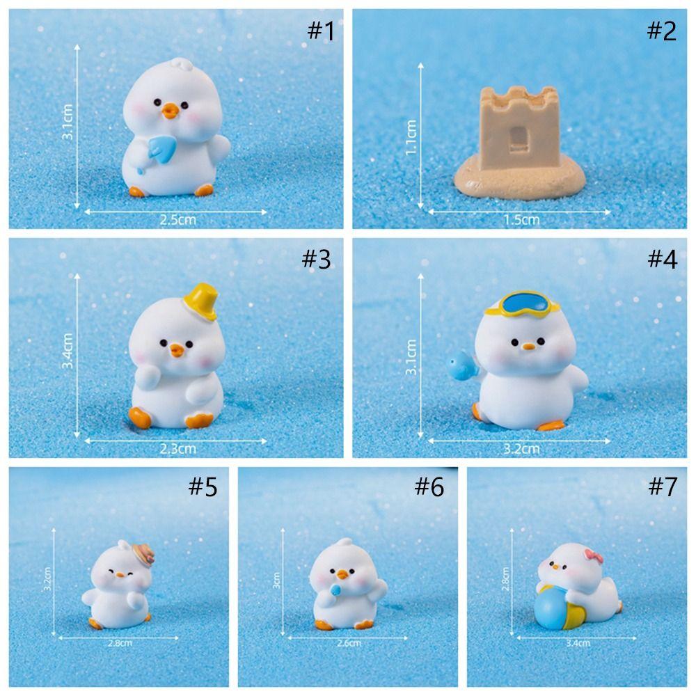 Resin Crafts Mini Duck Figurines DIY Micro Landscape Decoration  Summer Beach