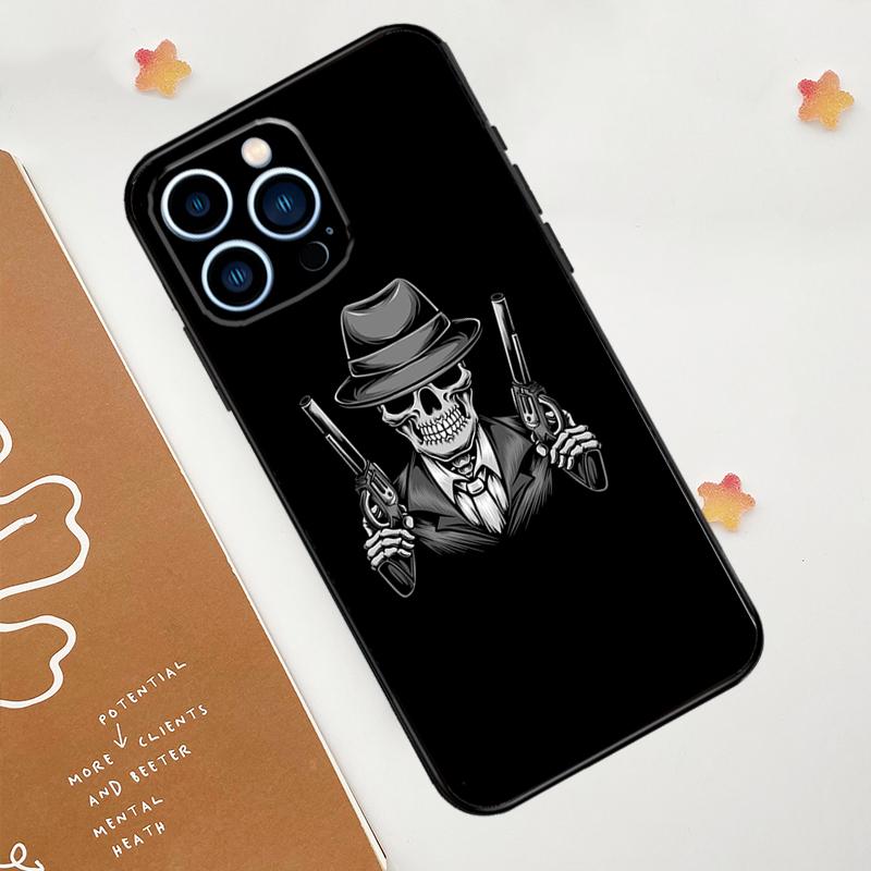 Death Skull Bones Clown Circus Phone Case For iPhone 17 Pro Max 14 11 15 16 Pro Max 13 12 Mini 16 Plus 16e 17 Air Funda