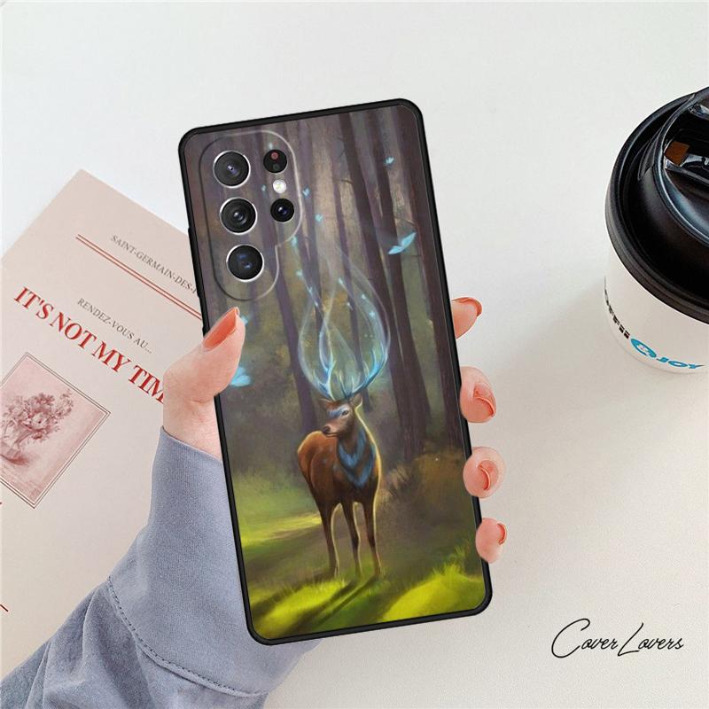 Animal Deer Art phone case For Samsung Galaxy S24 S25 S23 S22 Ultra Note 10 20 Plus S20 S21 FE Cover