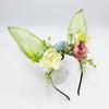 Large Bunnies Ears Hair Hoop Polychrome Flower Hairband Female Anime Headbands for Kids and Teens