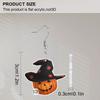 2D Flach, Schwarzer Hut Kürbis Gentleman Acryl Ohrringe Halloween Ohrringe Feiertags Ohrringe Cartoon Ohrringe Party Geschenke Halloween Geschenke Damen Geschenke