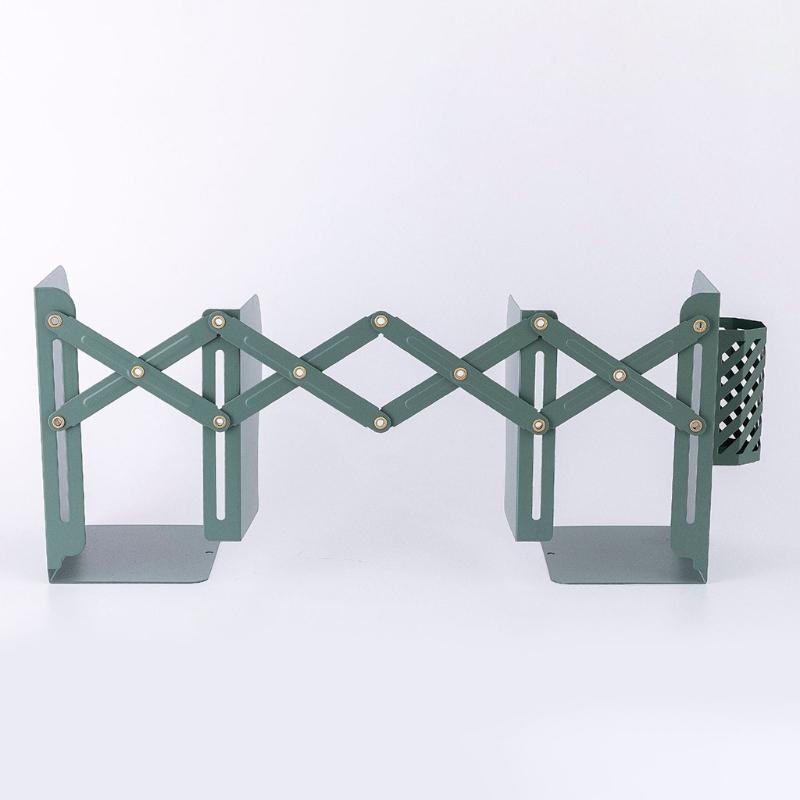 Decorative Adjustable Bookends for Heavy Books Anti-Slip Metal Book Stoppers Holders for Bookcase Bookshelves