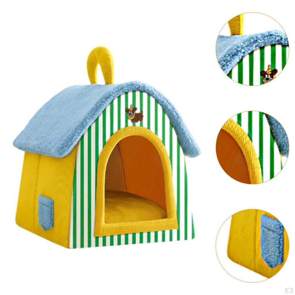 Katzenbettzelt, süßes Haustiernest, waschbar, bequemes Schlafhaus für kleine Tiere
