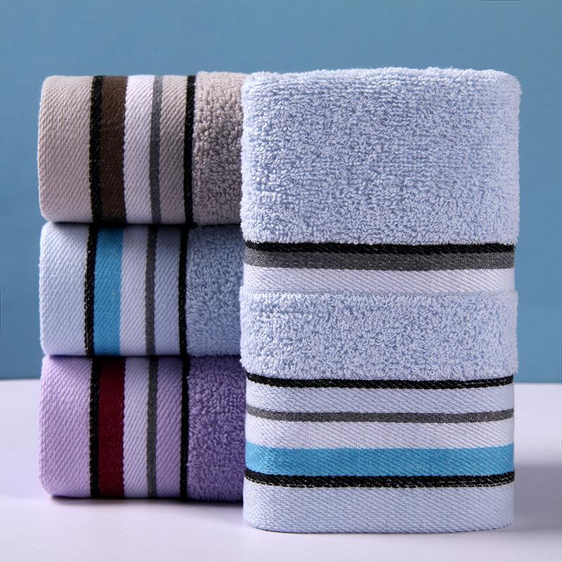 4 PC Cotton Towel Cotton Thickened Soft Absorbent Face Wash Household Towel Embroidered Cotton Towel Comfortable Textile Towels for The Home