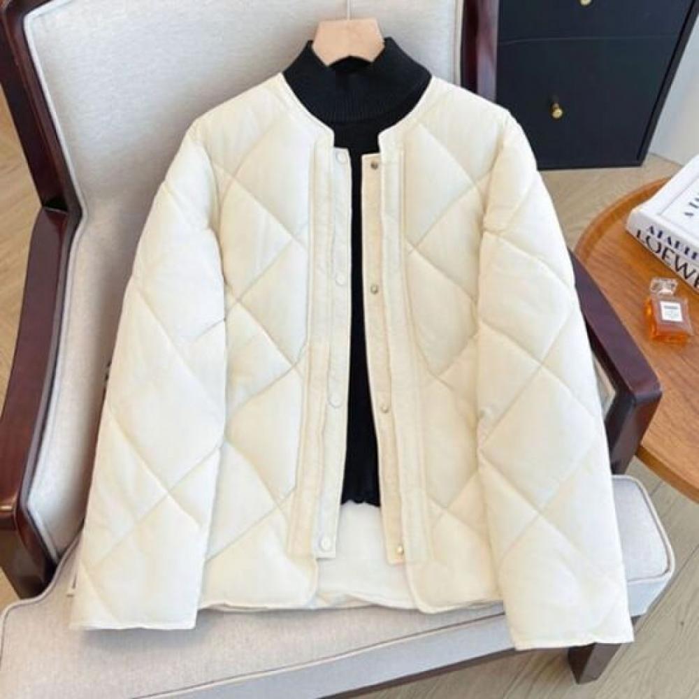 Navava Lightweight Diamond Quilted Long Sleeve Warm Solid Padding Jacket Nc476