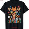 Its Ok To Be Different Giraffe Autism Awareness Boys Girls T Shirt Vintage Fashion Designer Clothes Vintage