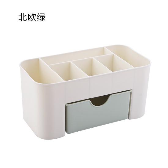 Drawer Cosmetics Storage Box Makeup Brush Finishing Box, Desktop Jewelry Skin Care Products Grid Dresser Text