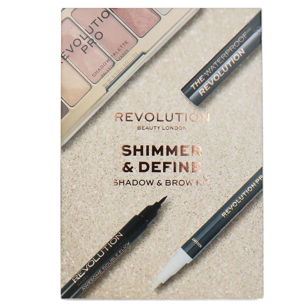 Makeup Revolution - Kit Ombres à Paupières Shimmer & Define Shadow & Brow - 