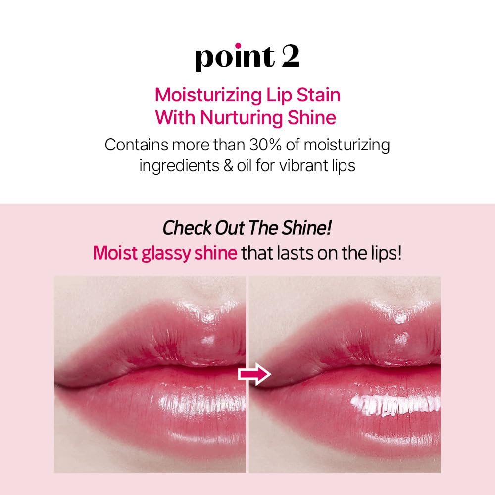 ETUDE [Etude Official] Glow Fixing Tint Mellow Pink  Lip Tint  Lipstick  Glossy Finish  High Moisture  3.8g  Clione Lip