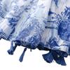 Retro Chinese Silk Scarf: Blue & White Porcelain Sunscreen Shawl for Hanfu & Photography