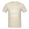Vintage Motobike Rider Cycle Male Tops & Tees Motorcycle Tshirt Black Four Wheel Move The Body Two Wheels Move The Soul