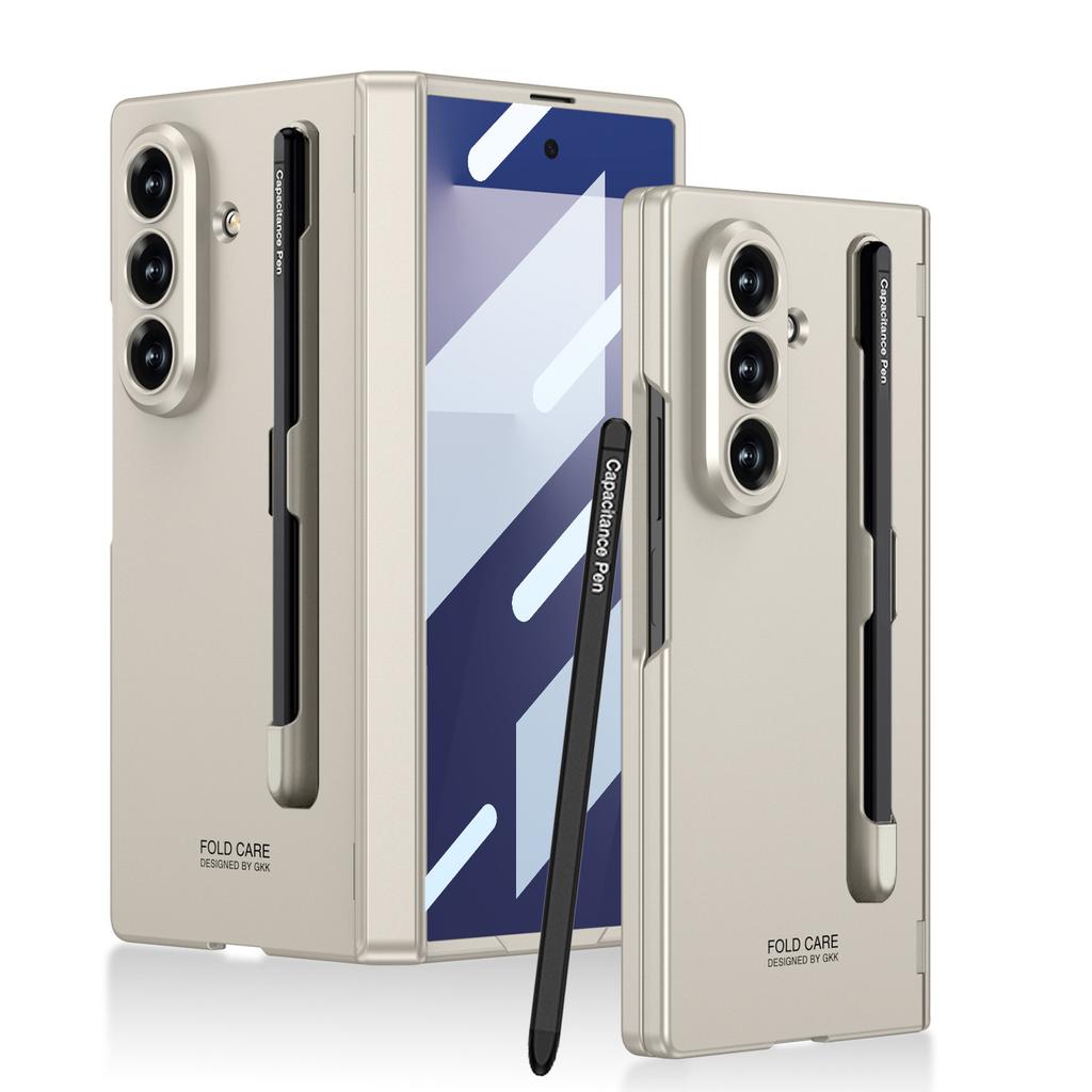 Etui na telefon komórkowy Samsung Zfold7 Magnetyczne składane Pełne kapsułkowane Folia Zawias wału Gniazdo na długopis z długopisem