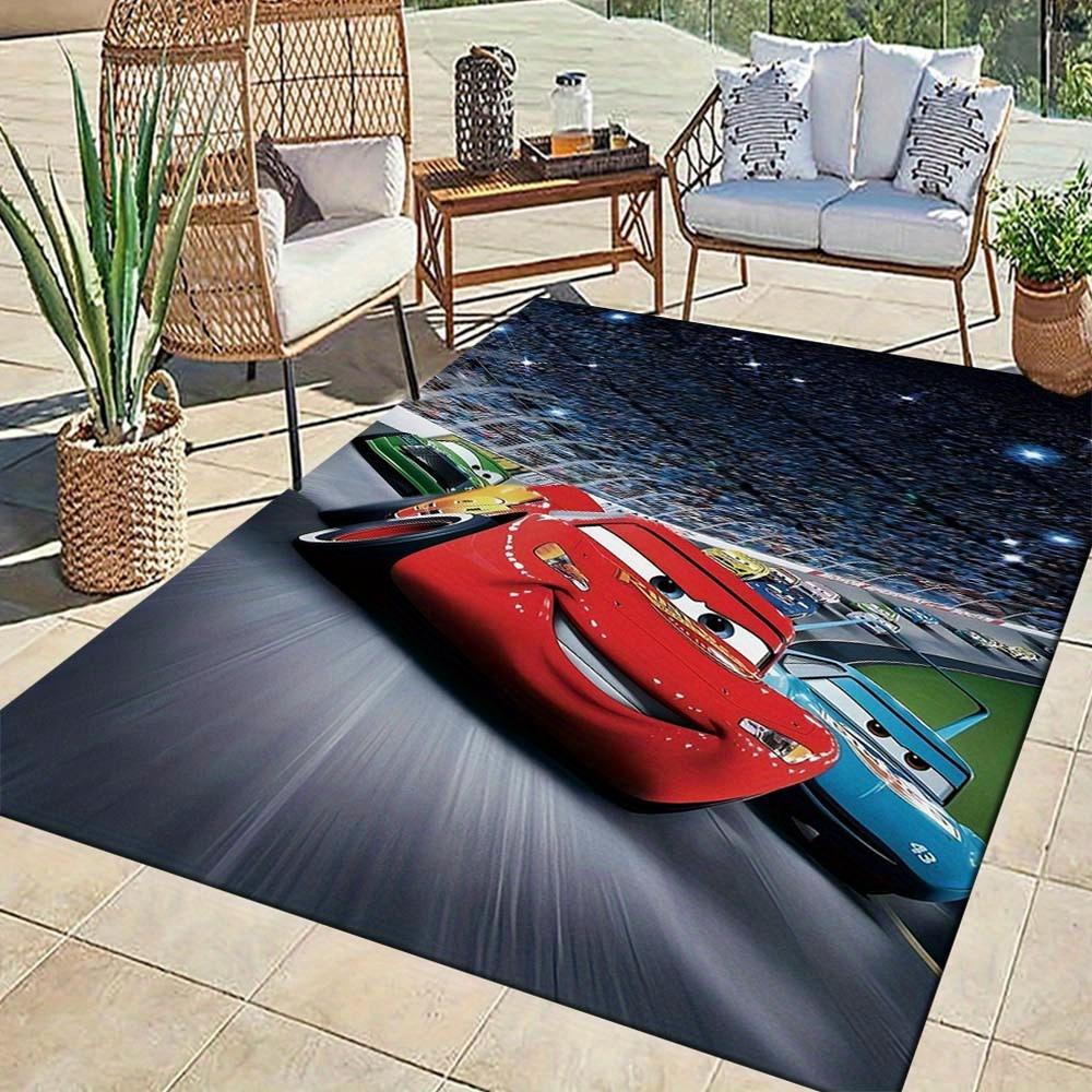 1pc Lightning McQueen's Game Rug - Non-Slip, Machine Washable Polyester Carpet for Living Room, Bedroom, Bathroom & Laundry - Comfortable Home Decor C