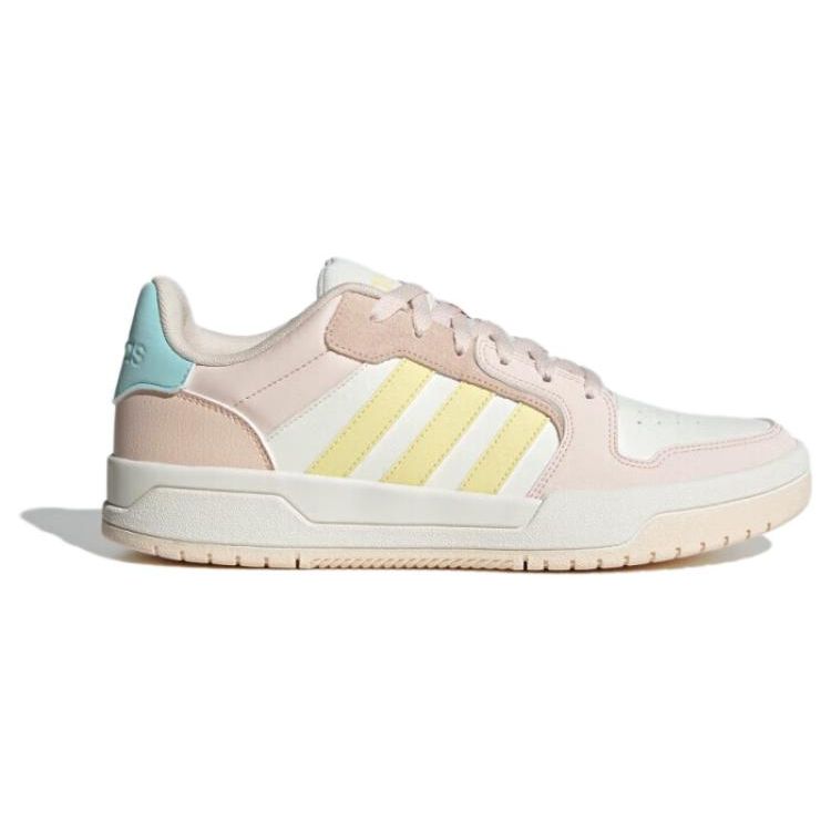 Adidas Neo Entrap Synthetic Leather Comfortable Low-Top Skate Shoes Women Sneakers Pink White ID6054