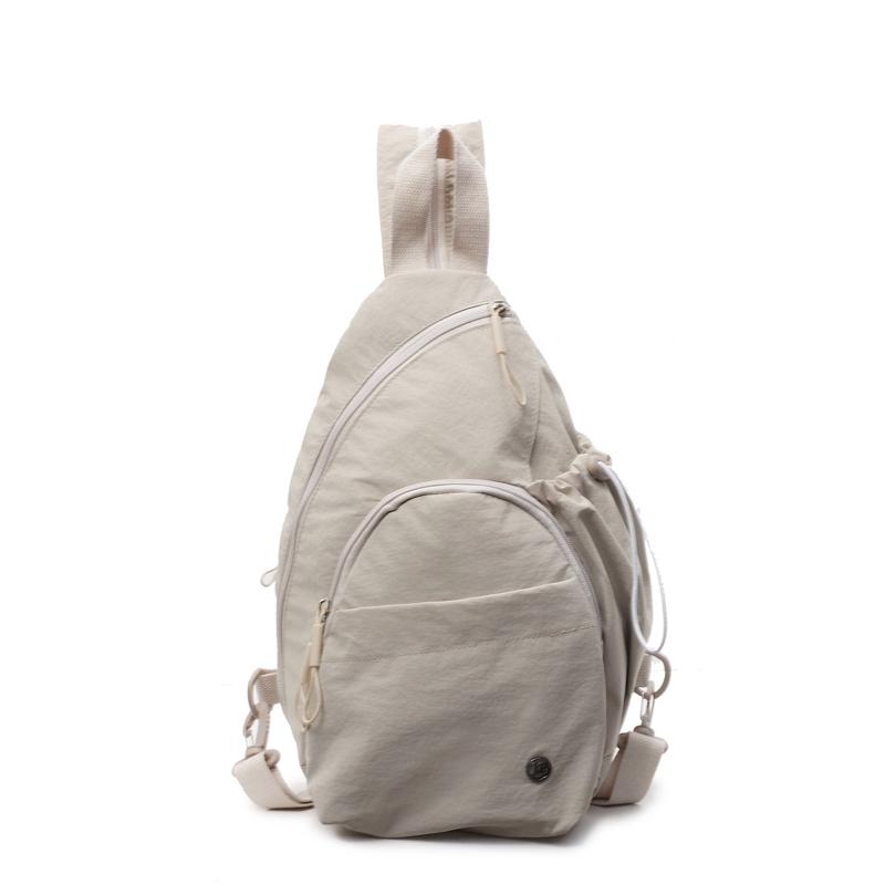 Многофункциональная нагрудная сумка, большой вместимости, дорожный рюкзак, школьный ранец, легкая дорожная сумка бежевый