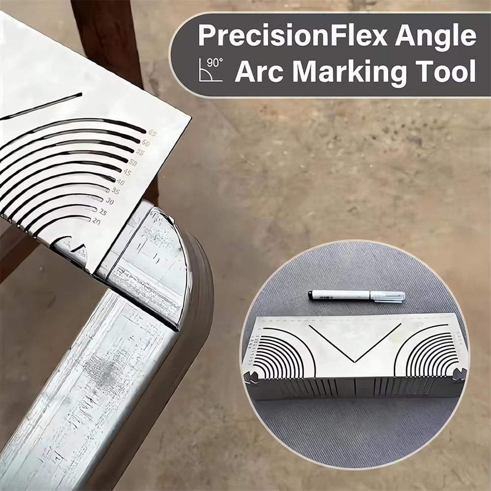 Precise-Flex Angle Arc Marking Tool Efficient Metal Pipe Saddle Cutting Guide Pipefitter Measuring Tools Welding Supplies