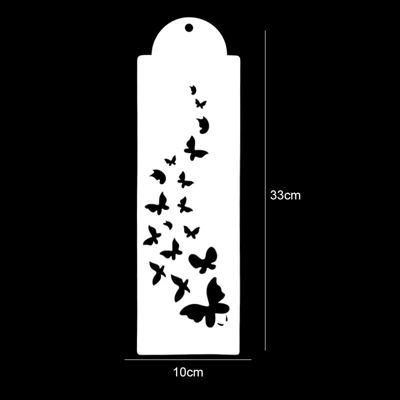 Kek Sprey Şablonu Plastik Dekorasyon Aletleri Hamur Kalıbı Kurabiye Damgası Tatlılar İçin Kabartma Aleti Boyama Çizim Şablonu