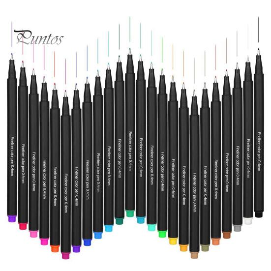 Fine Point Coloring Pens Pen, 0.4mm Ultra-fine Needle Tip, Waterproof Quick-drying Ink Multi Color Fineliner Set Drawing Set, for Professional
