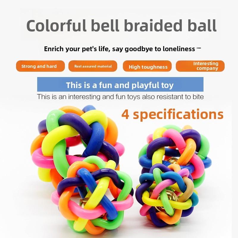 Pet Toy Ball With Sound Features Durable Plastic Material For Pets Playtime