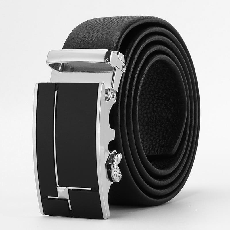 Men's Head Layer Leather Belt High End Automatic Buckle Belt Business Versatile Cowhide Belt