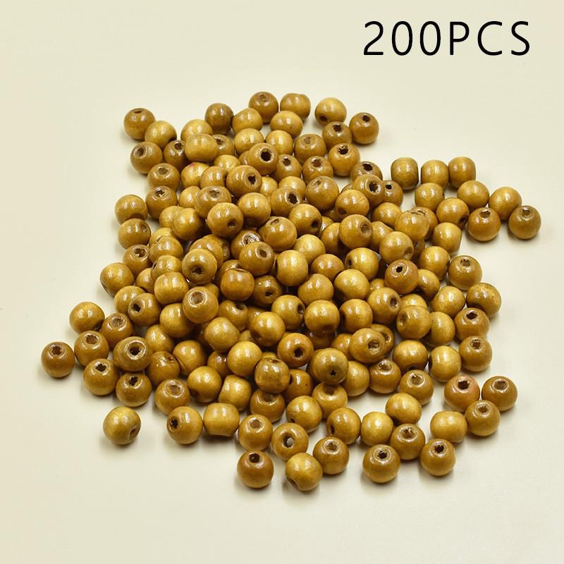 

Handmade 10MM Large Hole Maple Wood Beads - Brown Toned Barrel Beads for DIY Jewelry