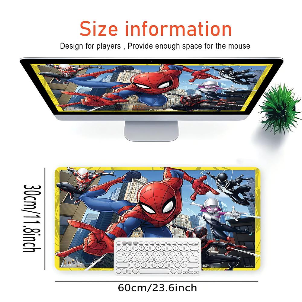 Spiderman Adventures Large Gaming Mouse Pad Nonslip Rubber Base Waterproof Desk Mat For Office Pc Laptop
