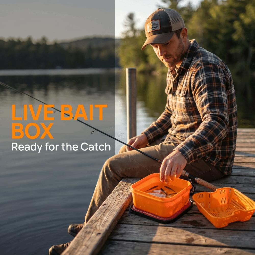 Wearproof Bait Bucket Inner Frame Live Bait Box Portable Bait Storage Box  Live Bait Preparation