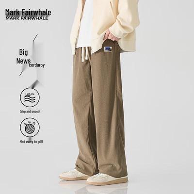 Mark Fairwhale Men's Corduroy Loose Straight-Leg Pants