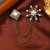Vintage Zinc Alloy Brooch Pin With Tassel For Womens Retro Fashion Accessory