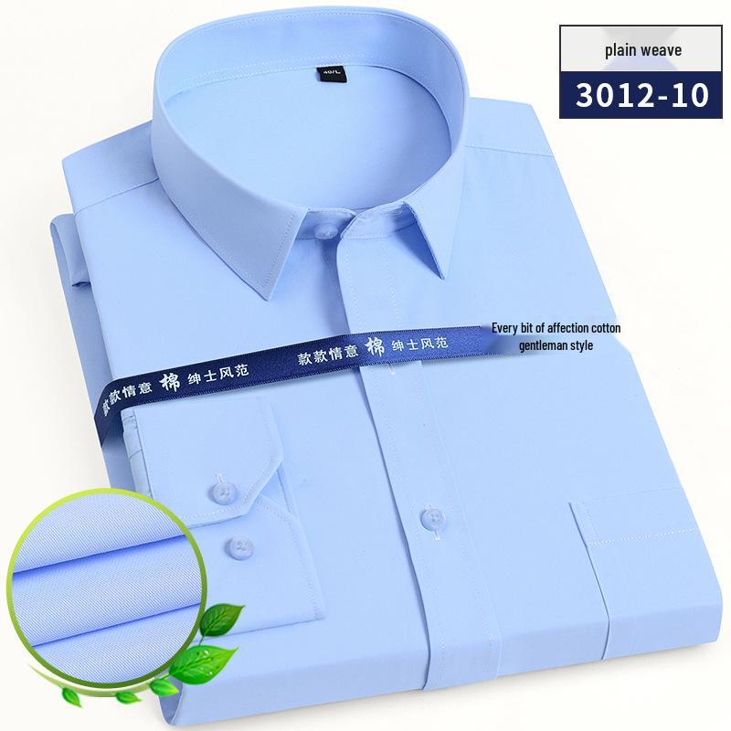 Men's Long Sleeve White Striped Professional Shirt - Ideal for Business, Casual, Interview, or Workwear (Logo Available)
