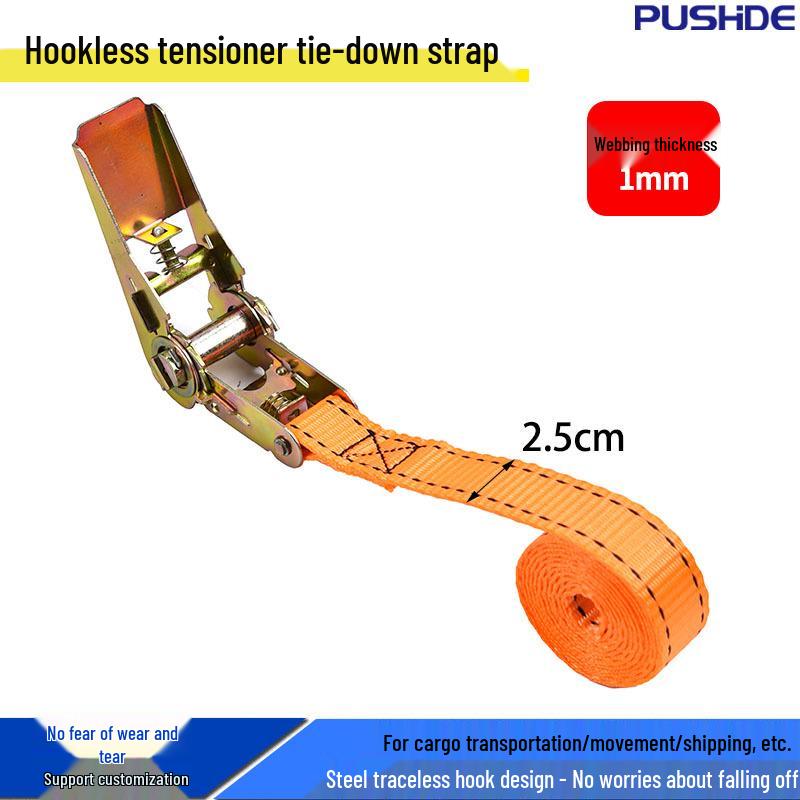 Thickened Wear-Resistant Ratchet Tie-Downs for Securing Cargo
