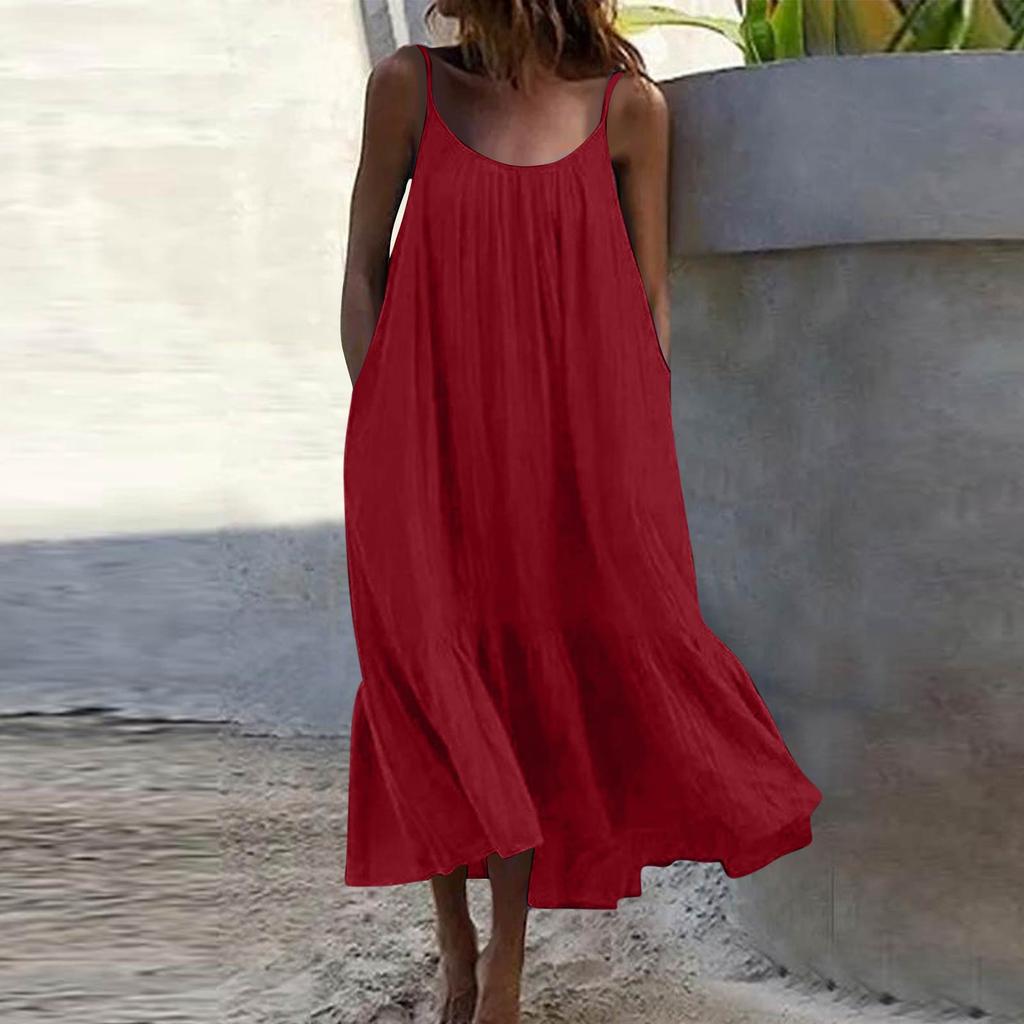 Women's Backless Strapless Dresses, Backless Loungewear Dress, Sleeveless, House Dress, Long Dress With Back Bow
