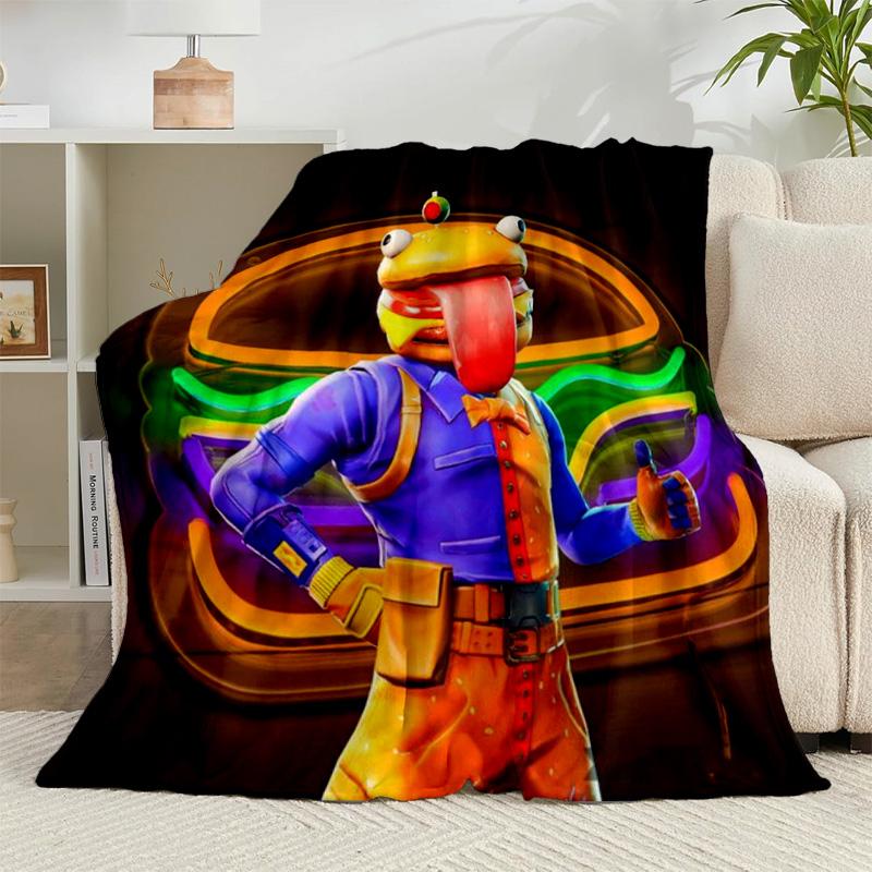 1PC Game Fort-nite Flannel Blanket Gift, Suitable for Both Men And Women, Soft Ideal for Beds And Sofa, Birthday Or Christmas Gift